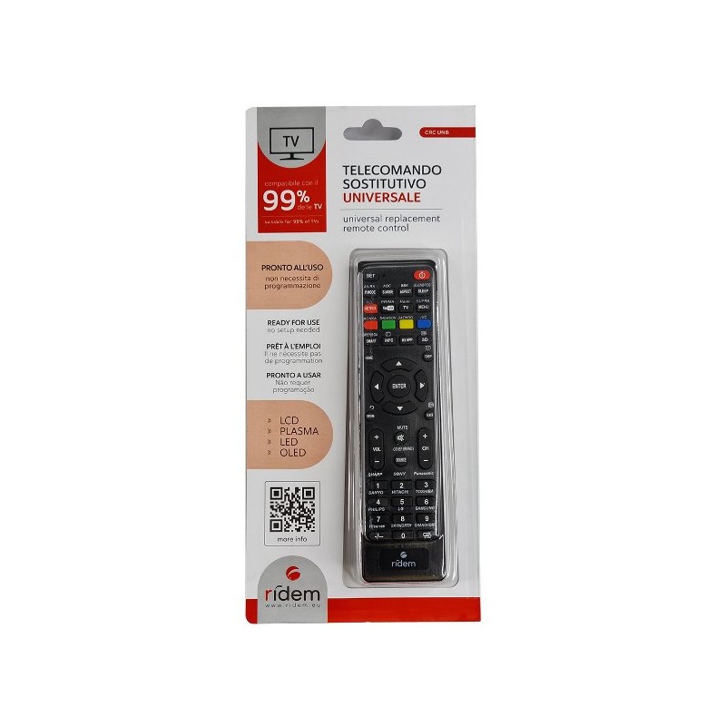 TELECOMANDO UNIVERSALE SOSTITUTIVO MULTIMARCA CRC UNB