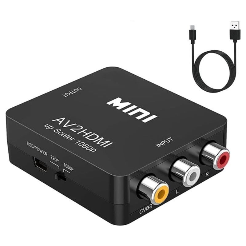 CONVERTITORE DA RCA A HDMI 1080P MINI AV A HDMI COMPOSITO CVBS AV2HDMI