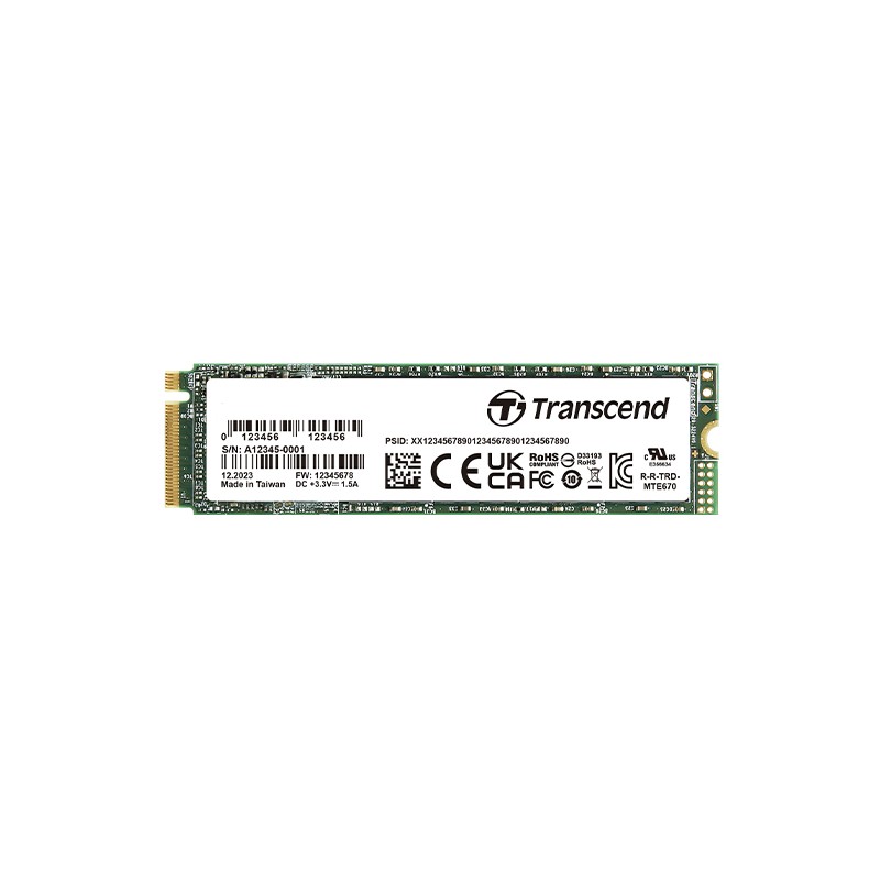 SSD M2 256GB 2280 PCIE GEN3X4 NVME 3D TLC TRANSCEND DISSIPATORE GRAFEN