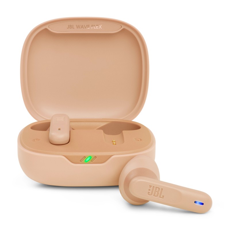 AURICOLARI BLUETOOTH WAVE FLEX + CUSTODIA RICARICA - COLORE BEIGE JBLWFLEXBEG