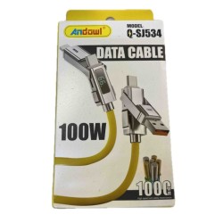 CAVO DATI LED USB-C A LIGHTNING 100W 1MT Q-SJ534