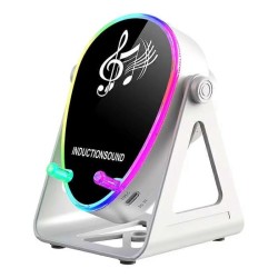 SUPPORTO TELEFONO CON RICARICA WIRELESS + CASSA BLUETOOTH INDUCTIONSOUND 2IN1 BIANCO
