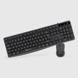 KIT TASTIERA + MOUSE NERA TM-KM002 CON CAVO USB