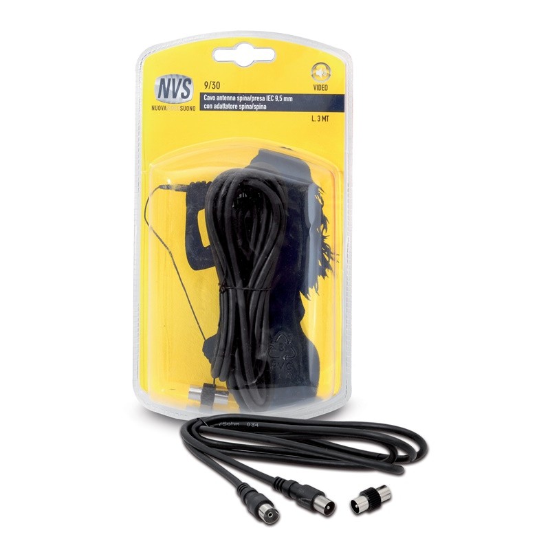 CAVO DI ANTENNA SPINAPRESA IEC 95 MM - 3MT 930