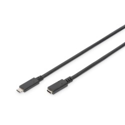 CAVO DI PROLUNGA USB-C  USB-C - USB-C  2MT NERO AK-300210-020-S