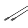 CAVO DI PROLUNGA USB-C  USB-C - USB-C  2MT NERO AK-300210-020-S