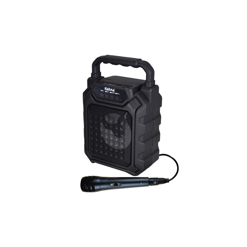 CASSA AUDIO DIFFUSORE AMPLIFICATO RICARICABILE + MICROFONO HPS 44 NERO