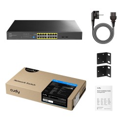 SWITCH RETE 16 PORTE POE + 2 SLOT SFP GIGABIT 101001000MBPS 200W GS1020PS2