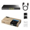 SWITCH RETE 16 PORTE POE + 2 SLOT SFP GIGABIT 101001000MBPS 200W GS1020PS2