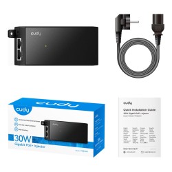 INIETTORE GIGABIT POE+POE DA 30W POE200