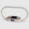LAMPADA LED CON OROLOGIO DIGITALE RICARICA WIRELESS 15W BAMBOO TM-2221-BB