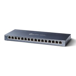 SWITCH 16P GIGABIT RJ45 DESKTOP STEEL CASE
