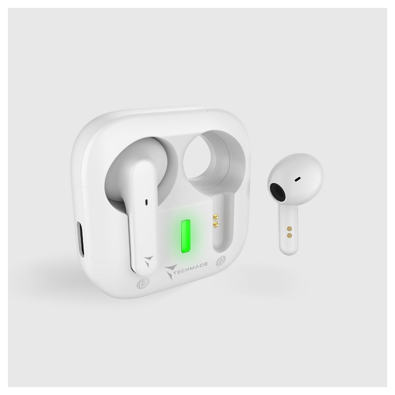 AURICOLARI BLUETOOTH CON BOX DI RICARICA BIANCHI TM-T51-WH
