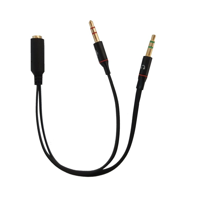 SDOPPIATORE AUDIO PER CUFFIE E MICROFONO SU SMARTPHONE - 1F 35MM - 2M 35MM