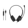 CUFFIA CMICROFONO USB BK CONTRREMOTO CAVO 2MT