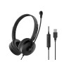CUFFIA CMICROFONO USB BK CONTRREMOTO CAVO 2MT