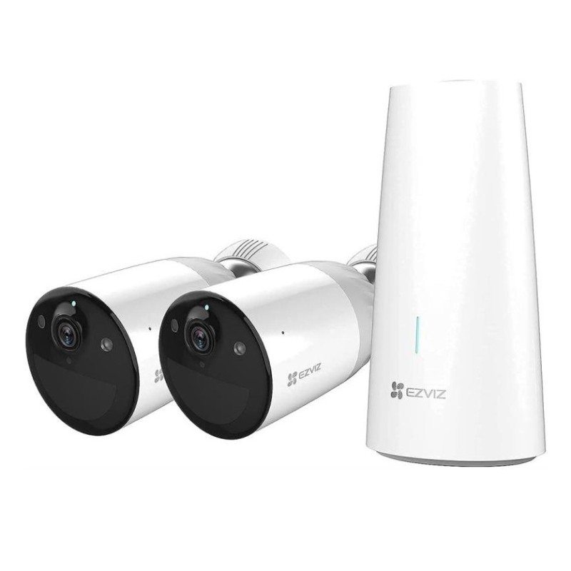 KIT DI 2 TELECAMERE SORVEGLIANZA + BASE WLAN BC1-B2