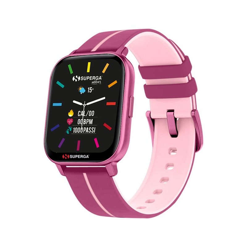 SMARTWATCH SWT-STC022 INK CINTURINO SILICONE ROSA  CASSA ALLUMINIO