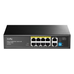 SWITCH RETE 8 PORTE POE + 2 PORTE UPLINK 10100MBPS 120W FS1010P