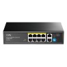 SWITCH RETE 8 PORTE POE + 2 PORTE UPLINK 10100MBPS 120W FS1010P
