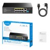 SWITCH RETE 8 PORTE POE + 2 PORTE UPLINK 10100MBPS 120W FS1010P