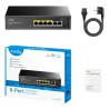SWITCH RETE 6 PORTE 10100 2 POE 32W FS1006P