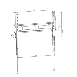 STAFFA TVMONITOR 3255 VESA 50KG MAX50KG400400 27MM DISTANZA MURO