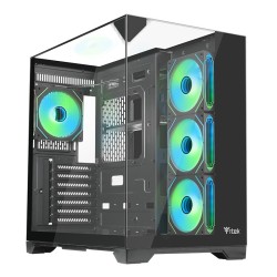 CASE GAMING DARK CAVE PANO - NO ALIMENTATORE - ARGB FAN - NERO ITGCADCPAB
