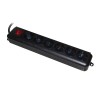 MULTIPRESA 6 POSTI SPINA ITASCHUKO 1016A + INTERRUTTORE LKMP06N NERO