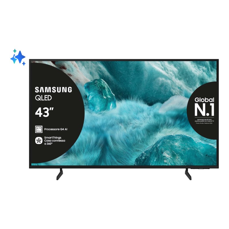 TV 43 SAM 4K UHD QLED SMART LAN DVT2 DVBS2 HDR10 ITALIA QLED
