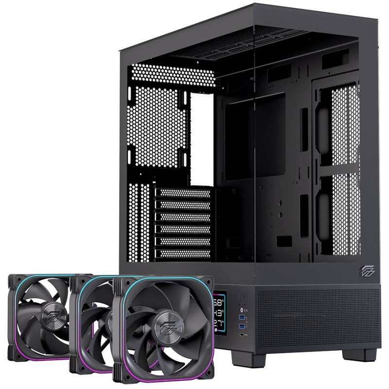 CASE MATX GAMING S501D RGB BLACK MATX RGB BK  GAMING 3 X RGB FANS