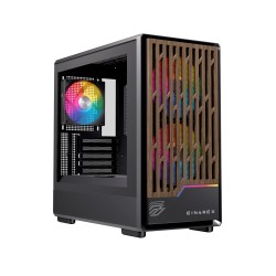 CASE MICROATX GAMING PM400RGBBK MICROATXITX BLACK 3 X RGB FANS