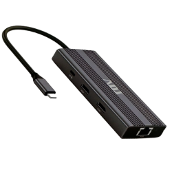 DOCKING TYPE C 7 IN 1 CPSU 65W ADJ USB303+HDMI2+RJ45+PD FINO A 100W