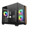 CASE MIDITOWER NO PSU WOOD 481BK VETRO SX - ATX MATX MITX - WOOK BK