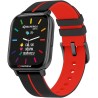 SMARTWATCH SWT-STC018 INK CINTURINO SILICONE NERO-ROSSO  CASSA ALLUMINIO