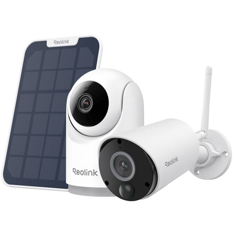 TELECAMERA SORVEGLIANZA E-SERIES E321 + ARGUS B320 WIFI A BATTERIA CON PANNELLO SOLARE  REOWIFIKITE321B320SP
