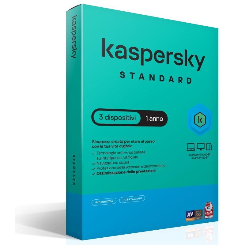SOFTWARE SUPERSLIMBOX STANDARD ANTIVIRUS FIREWALL 1 ANNO 3 DISPOSITIVI KL1041T5CFS-SSB