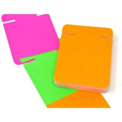 CARTELLINI SEGNAPREZZI 50PZ 6X9 SAGOMATI INCASTRO SP134 ASSORTITI