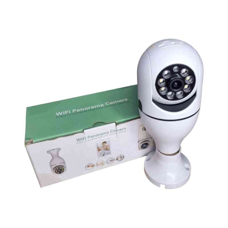 TELECAMERA SORVEGLIANZA WIFI PANORAMA CAMERA IP E27 8177