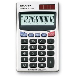 CALCOLATRICE TASCABILE 12 CIFRE SH-EL379SB BIANCA