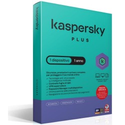 SOFTWARE BOX PLUS SUPERSLIM BOX ANTIVIRUS FIREWALL 1 ANNO 1 DISPOSITIVO KL1042T5AFS-SSBATT