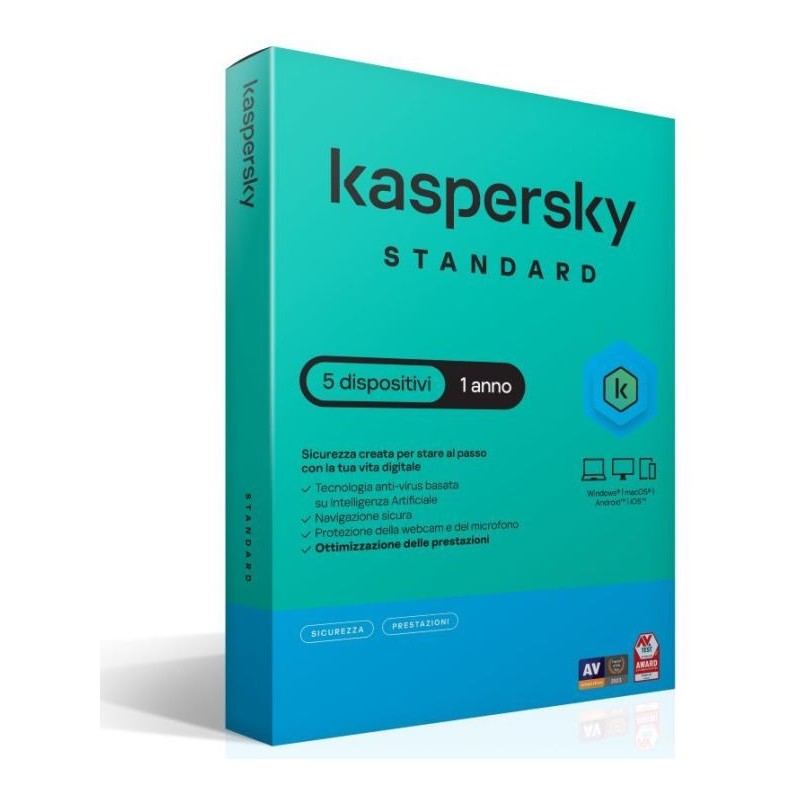 SOFTWARE SUPERSLIMBOX STANDARD ANTIVIRUS FIREWALL 1 ANNO 5 DISPOSITIVI KL1041T5EFS-SSB