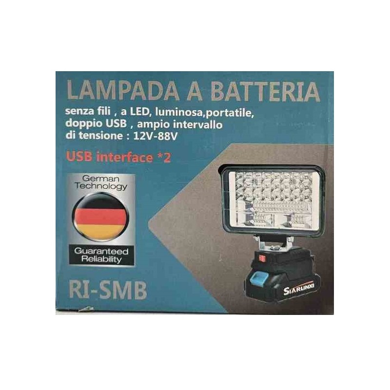 LAMPADA A BATTERIA RETRATTILE SENZA FILI - LED - PORTATILE RI-SMB