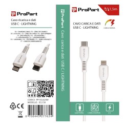 CAVO LIGHTNING - USB TIPO-C PP15CL624W ECL150 15MT BIANCO