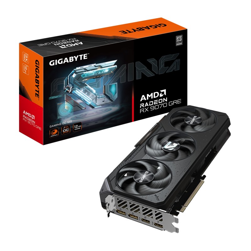 SCHEDA VIDEO RADEON RX9070 GRE GAMING OC 12G 12 GB GV-R907GREGAMING OC-12GD 10