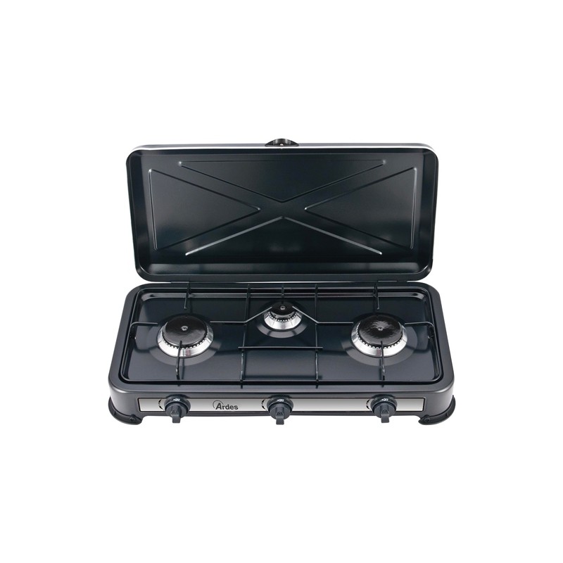 FORNELLO A GAS AR1FG03 ODINO 3 - 3 FUOCHI GPL - NERO