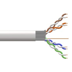 BOBINA RETE FTP CAT5E 305MT CCA SL CERTCPR AWG24 CAVO SOLIDO ADJ