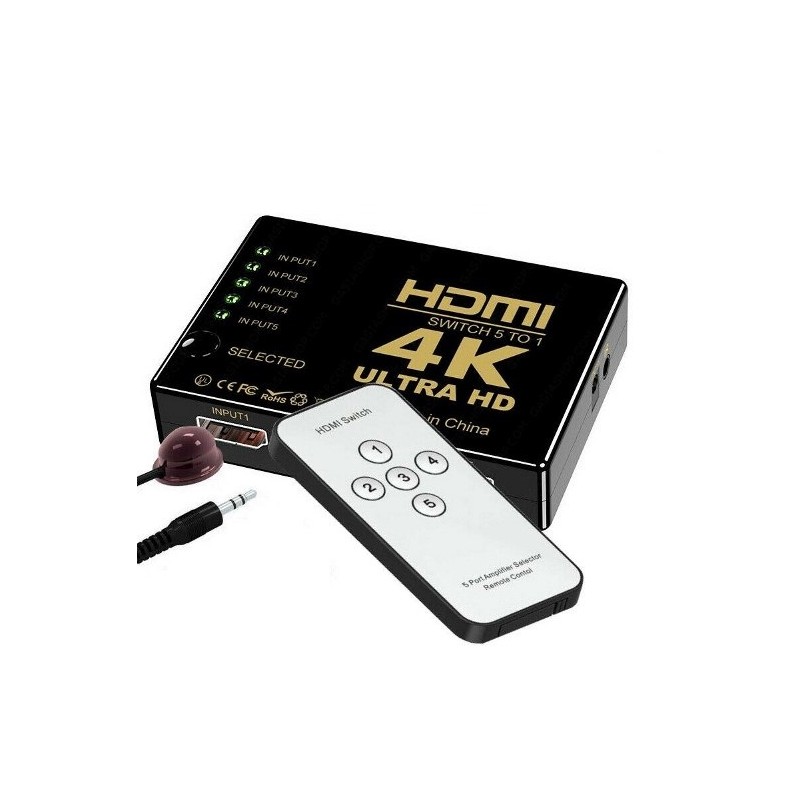 COMMUTATORE SWITCH HDMI 14B 5 PORTE ULTRA HD 4K UH-501