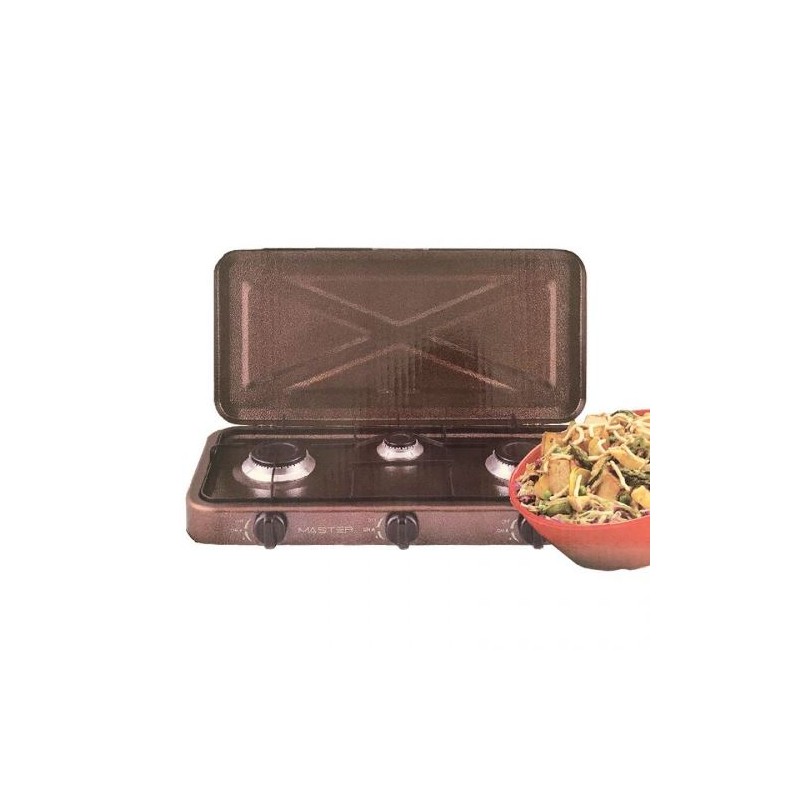 FORNELLO A GAS COOK TRAIL - 3 FUOCHI - MARRONE