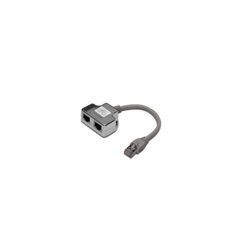 SDOPPIATORE SCHERMATO 5E 2 LINEE RJ45 DN-93904